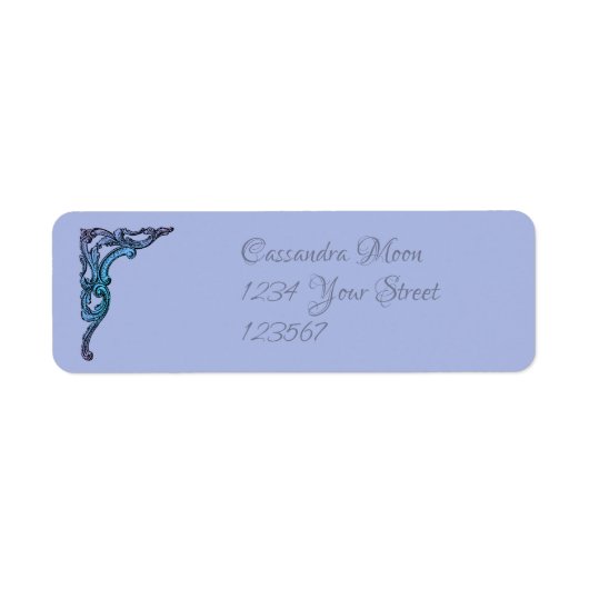 Romantic Pastel Steampunk Return Address Label (Voorkant)