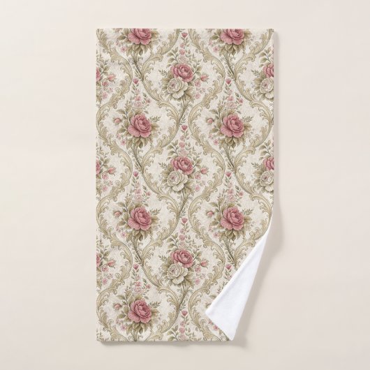 Romantic Pastel Towel Victorian-Inspired Bathroom Bad Handdoek (Handdoek)
