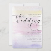 ©Romantic Pastel Watercolor Typography Wedding ll Kaart (Voorkant)