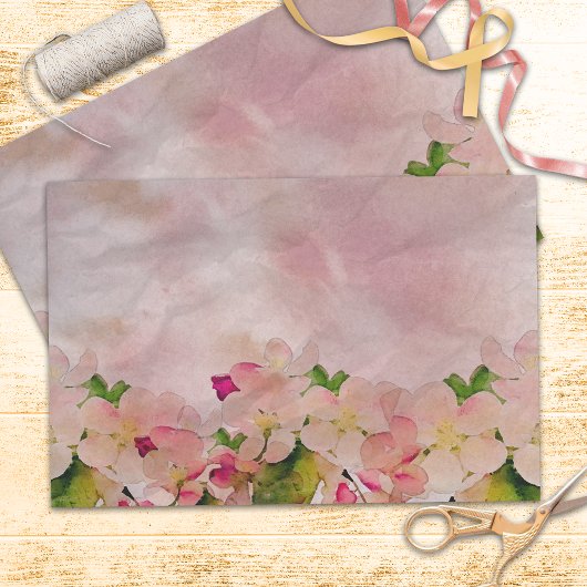 Romantic Pastel Waterverf Cherry Blossom Tissuepapier