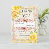 Romantic Pastel Wedding Stationery Bedankkaart (Staand voorkant)