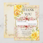 Romantic Pastel Wedding Stationery Bedankkaart (Voorkant / Achterkant)