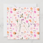 Romantic pastel wildflowers spring graduation kaart (Achterkant)