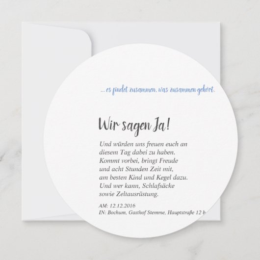 Romantic Pastels Invitaties vol kleur Kaart (Achterkant)