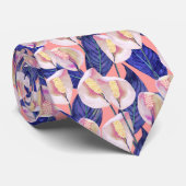 Romantic Peace Lily Pattern Stropdas (Opgerold)