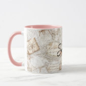 Romantic Peach Floral Letters Mok (Links)