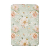 Romantic Peach Mint Pretty Roses Floral Badmat (Voorkant Verticaal)