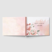 Romantic Peach Rozen Floral Wedding Gastenboek (Volledig)