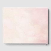 Romantic Peach Rozen Floral Wedding Gastenboek (Achterkant)