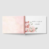 Romantic Peach Rozen Floral Wedding Gastenboek (Volledig)