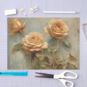 Romantic Peach Rozen Floral Wedding Tissuepapier (Craft)