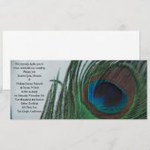 Romantic Peacock Wedding Kaart (Voorkant / Achterkant)