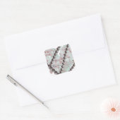 Romantic Pearls and Flowers Square Sticker (Envelop)