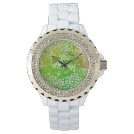 Romantic Pearls Green eWatch Horloge