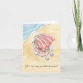 Romantic Pearls in Clam Valentines Day Kaart (Voorkant)