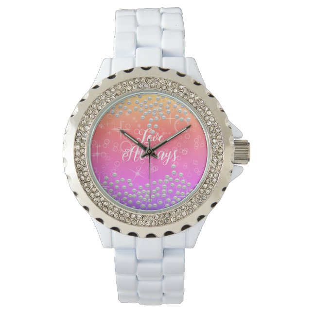 Romantic Pearls Rainbow eWatch Horloge (Voorkant)