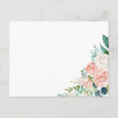 Romantic Peonies Dank je wel Kaart (Achterkant)