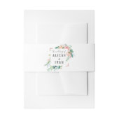 Romantic Peonies Wedding Belly Band Uitnodigingen Wikkel (Voorkant Voorbeeld)
