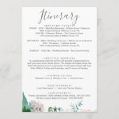 Romantic Peonies Welcome Letter & Itinerary Programmakaart (Achterkant)