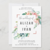 Romantic Peony drijft het huwelijk van Kaart (Voorkant)