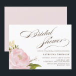 Romantic Peony Flower Bridal Shower Invitation Kaart<br><div class="desc">Whimsical bridal douche-uitnodiging met prachtige waterverf illustraties van pinda's en roos. Dit is een deel van een trouwsuite. Overeenkomende objecten zijn beschikbaar.</div>