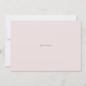 Romantic Peony Flower Rehearsal Dinner Invitation Kaart (Achterkant)