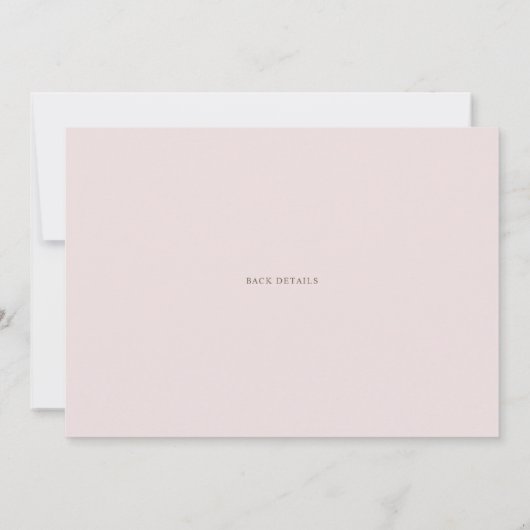 Romantic Peony Flower Rehearsal Dinner Invitation Kaart (Achterkant)