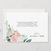 Romantic Peony Flowers Bedankt voor je kaart (Achterkant)