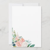 Romantic Peony Flowers Bridal Tea Kaart (Achterkant)