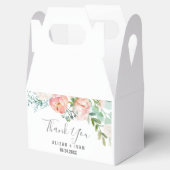 Romantic Peony Flowers Dank je huwelijk Bedankdoosjes (Geopend)