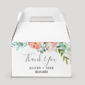 Romantic Peony Flowers Dank je huwelijk Bedankdoosjes