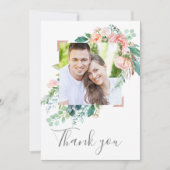 Romantic Peony Flowers Foto bedankt (Voorkant)