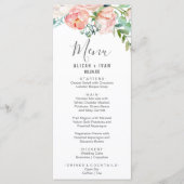 Romantic Peony Flowers Kaart menu (Voorkant)