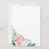 Romantic Peony Flowers Save the Date Kaart (Achterkant)