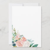 Romantic Peony Flowers Vow Renewal Kaart (Achterkant)