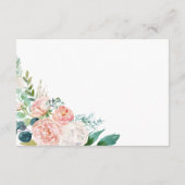 Romantic Peony Flowers Weddenschap goed Informatiekaartje (Achterkant)