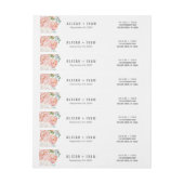Romantic Peony Flowers Weddenschap Wrap rond label (Vel)