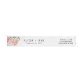 Romantic Peony Flowers Weddenschap Wrap rond label (Individueel)