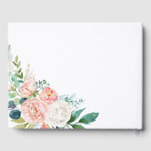 Romantic Peony Flowers Wedding Gastenboek (Achterkant)