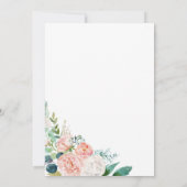 Romantic Peony Flowers Wedding Kaart (Achterkant)