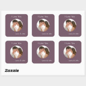 Romantic Personalized Couple Photo & Names Sticker (Vel)