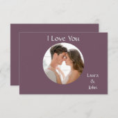 Romantic Personalized Couple Photo with Names Card (Voorkant / Achterkant)