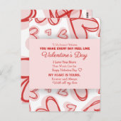 Romantic Personalized Valentine's Day Card  Briefkaart (Voorkant / Achterkant)