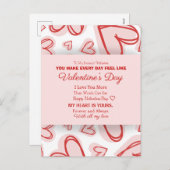Romantic Personalized Valentine's Day Card Feestdagenkaart (Voorkant / Achterkant)