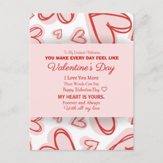Romantic Personalized Valentine's Day Card Feestdagenkaart