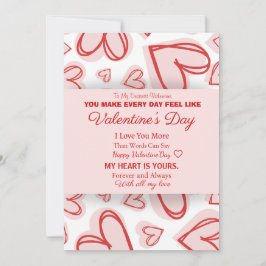 Romantic Personalized Valentine's Day Card  Kaart
