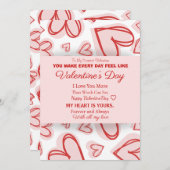 Romantic Personalized Valentine's Day Card  Kaart (Voorkant / Achterkant)
