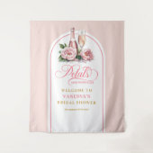 Romantic petals and prosecco bridal event banner wandkleed (Voorkant)