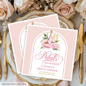 Romantic Petals and Prosecco Shower Napkins Set Servet