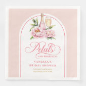 Romantic Petals and Prosecco Shower Napkins Set Servet (Voorkant)